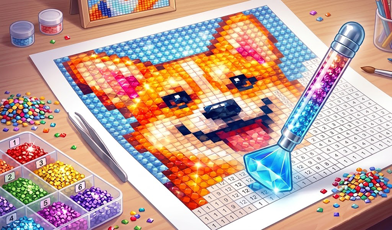Обложка игры «Алмазная галерея: Мозаика по номерам»