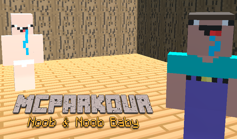 Обложка игры «MCParkour Noob & Noob Baby»