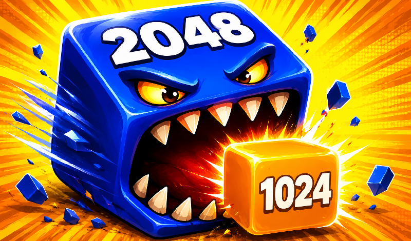 Обложка игры «Безумная Змейка 2048»
