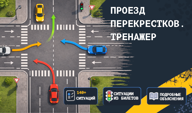 Обложка игры «Проезд перекрестков. Тренажер»