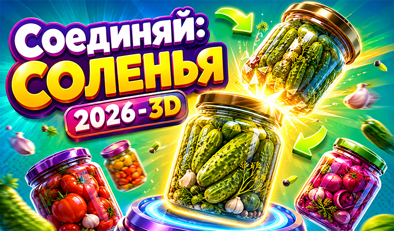Обложка игры «Соединяй: Соленья 2026 - 3D»
