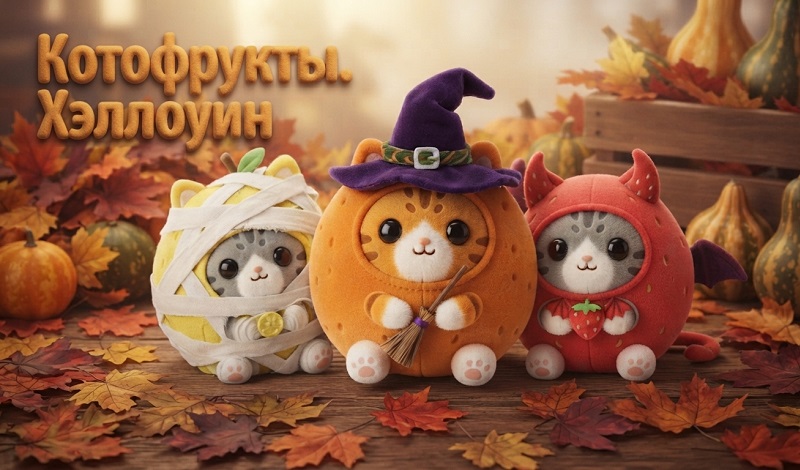 Обложка игры «Котофрукты. Хэллоуин»