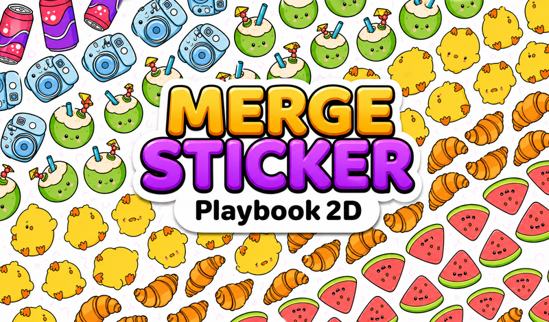 Обложка игры «Merge Sticker Playbook 2D»
