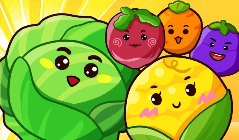 Обложка игры «Секреты овощей. Соединяй и изучай»