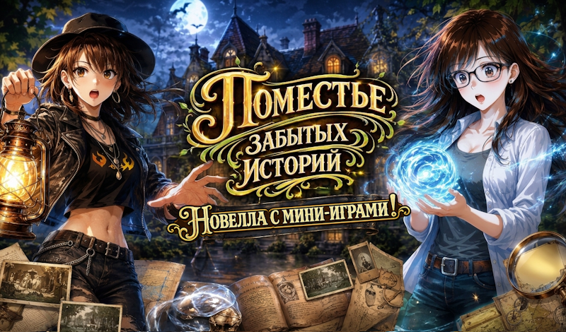 Обложка игры «Поместье забытых историй - Новелла с мини-играми!»
