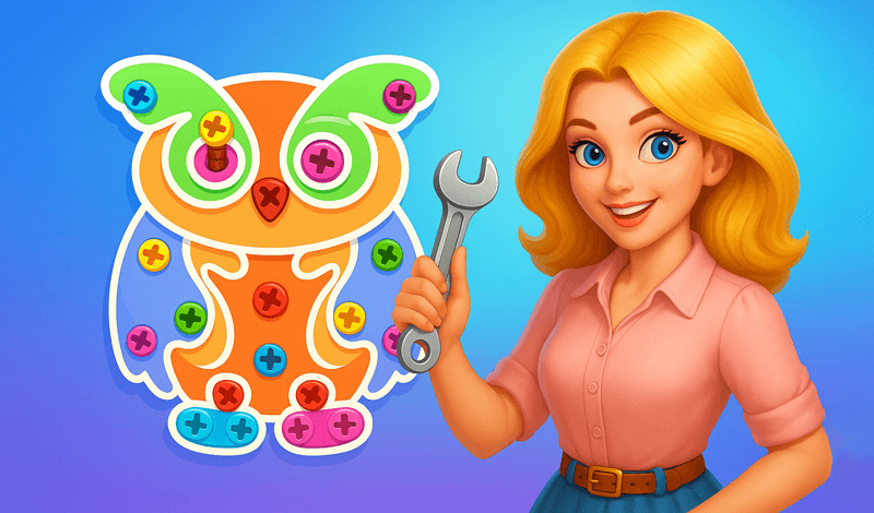 Обложка игры «Винтовая Головоломка: Гайки и Болты»