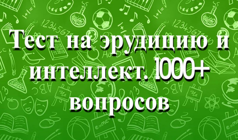 Обложка игры «Тест на эрудицию и интеллект. 1000+ вопросов»