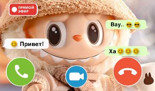 Обложка игры «Лабубу звонит: Чат, Видеозвонок, Прямой Эфир»
