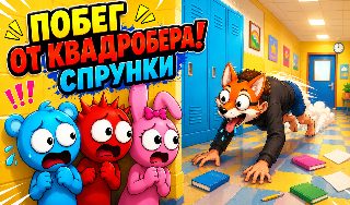 Обложка игры «Побег от квадробера! Спрунки»