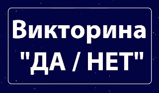 Обложка игры «Викторина "ДА / НЕТ"»