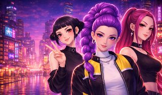 Обложка игры «Кейпоп Охотницы на Демонов: История Руми»