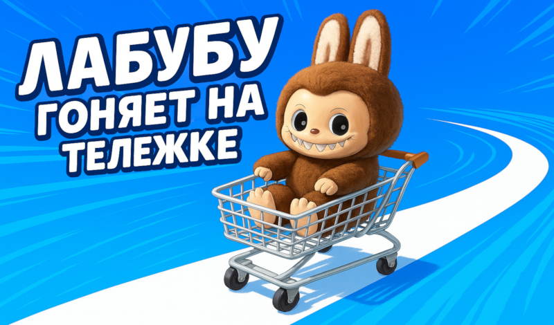 Обложка игры «Лабубу Гоняет на Тележке»