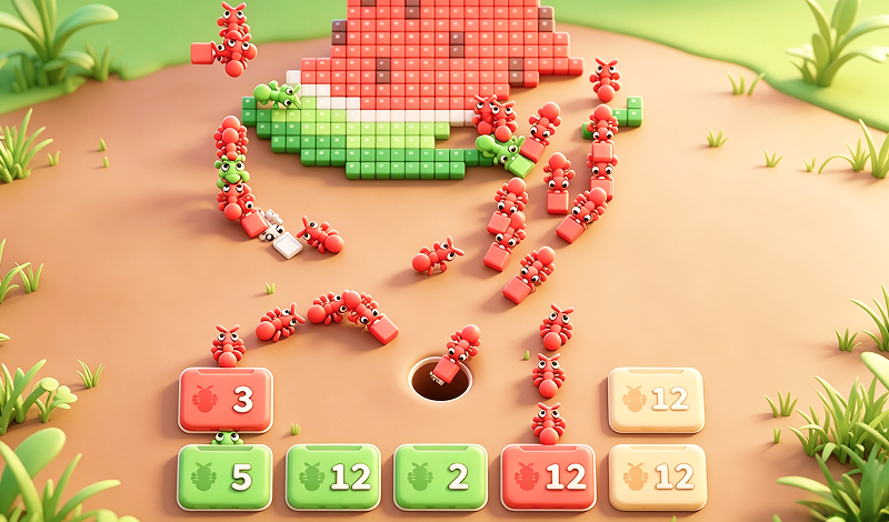 Обложка игры «Переноска муравьями: цветные блоки»