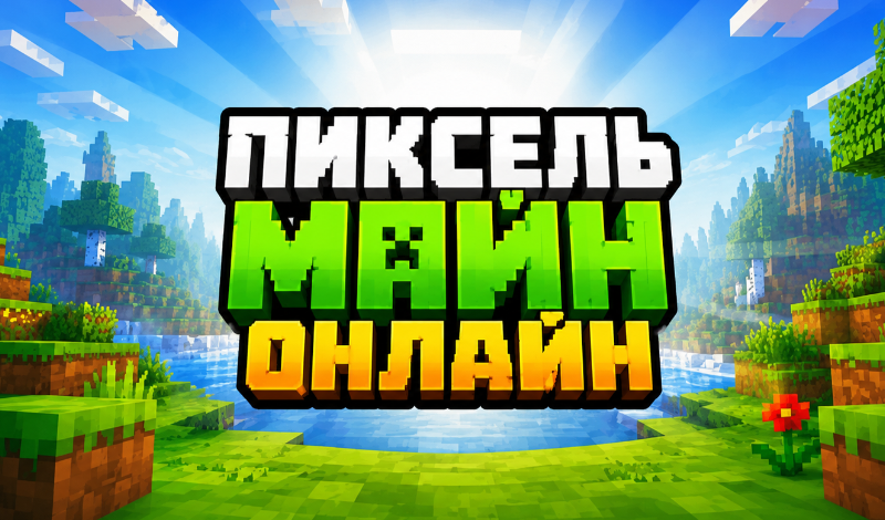 Обложка игры «Пиксель Майн - Онлайн»